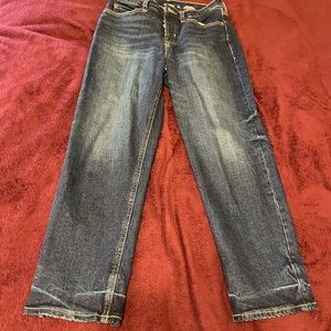 Hi rise straight jeans